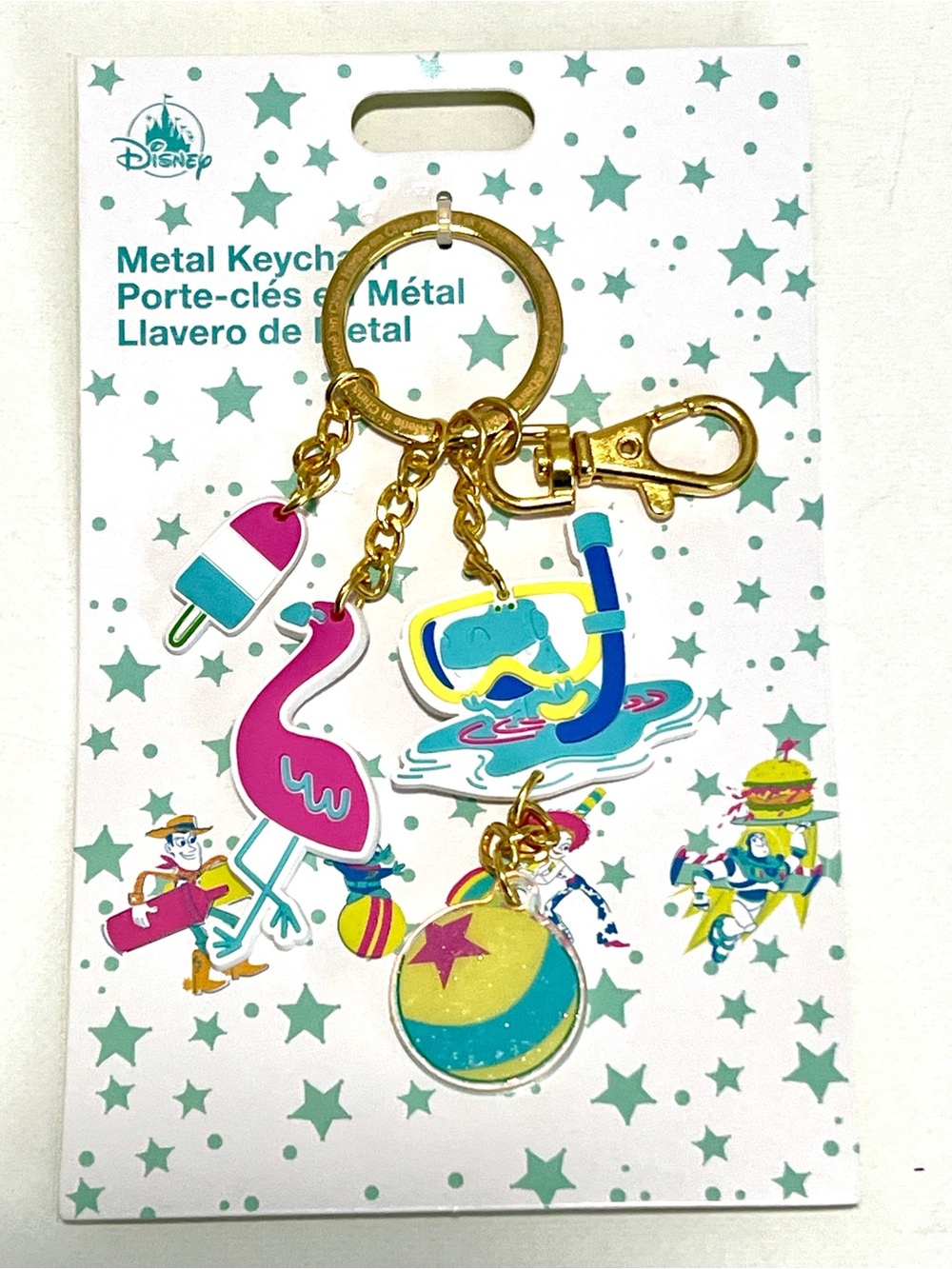 NWT Disney Pixar Toy Story "Summer Splash"  keychain featuring Rex